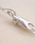 Silver Cat Pendant Necklace Jewelry