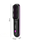 2-in-1 Wireless Hair Straightener & Curler Brush