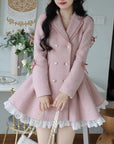 Winter Pink Sweet Elegant Dress