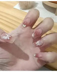 24Pcs Nude Pink Short Round Press-On Nails
