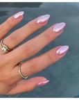 24Pcs Nude Pink Short Round Press-On Nails