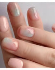 24Pcs Nude Pink Short Round Press-On Nails