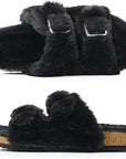 Adjustable Winter Fluffy Slides