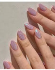 24Pcs Nude Pink Short Round Press-On Nails