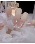 24Pcs Nude Pink Short Round Press-On Nails