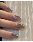 24Pcs Nude Pink Short Round Press-On Nails
