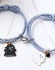 Ghost Emoji Couple Bracelet