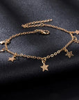 Gold Pentagram Anklet Jewelry