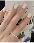 24Pcs Nude Pink Short Round Press-On Nails