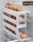 4-Layer Automatic Egg Roller Tray – Large Capacity Refrigerator Storage Box