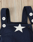 Newborn Baby Boy Clothes Long Sleeve Tops + Suspender Pants + Hat