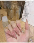 24Pcs Nude Pink Short Round Press-On Nails