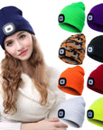 LED Lighted Unisex Winter Cap for Outdoor Activities