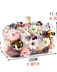 3D Beaded Floral Clutch