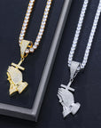 Cross Pray Hand Pendant Necklace