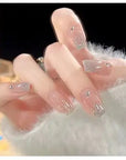 24Pcs Nude Pink Short Round Press-On Nails