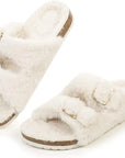 Adjustable Winter Fluffy Slides