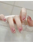 24Pcs Nude Pink Short Round Press-On Nails