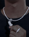 Cross Pray Hand Pendant Necklace