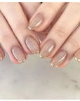 24Pcs Nude Pink Short Round Press-On Nails