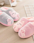 Winter Home Slippers Cute Cartoon Cat