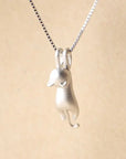 Silver Cat Pendant Necklace Jewelry