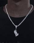Cross Pray Hand Pendant Necklace