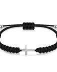 Adjustable Black & White Cross Bracelets