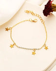 Gold Pentagram Anklet Jewelry