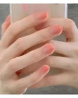 24Pcs Nude Pink Short Round Press-On Nails