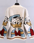 Women's Autumn Winter Cartoon Sweater Coat