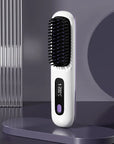 2-in-1 Wireless Hair Straightener & Curler Brush