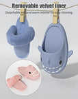 Winter Plush Shark Slippers