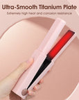 Cordless USB Hair Straightener Mini Ceramics Hair Curler