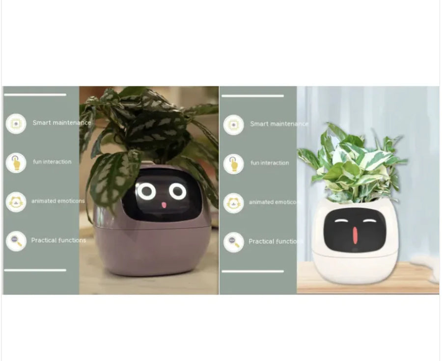 Smart Planter with AI: 49 Expressions, 7 Sensors for Easy Plant Care