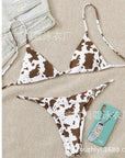 New Cow Print Swimsuit Women