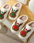 New Christmas Elk Cotton Slippers