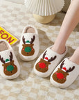 New Christmas Elk Cotton Slippers