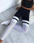 High Waist Dash Hollow Out Fitness Leggings