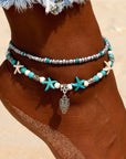 Sea Shell Beads Multilayer Anklets