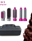 5-IN-1 Detachable Blow Dryer Brush For Straightening & Curler Curling Iron