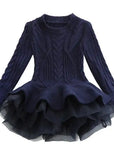 Kids Winter Knitted Chiffon