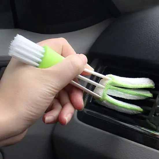 Window Groove Cleaning Tool with Brush and Cloth