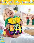 Toddler Busy Board Backpack With Buckles And Learning Activity Toys Develop Basic Life Skills