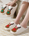 New Christmas Elk Cotton Slippers