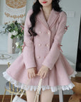 Winter Pink Sweet Elegant Dress