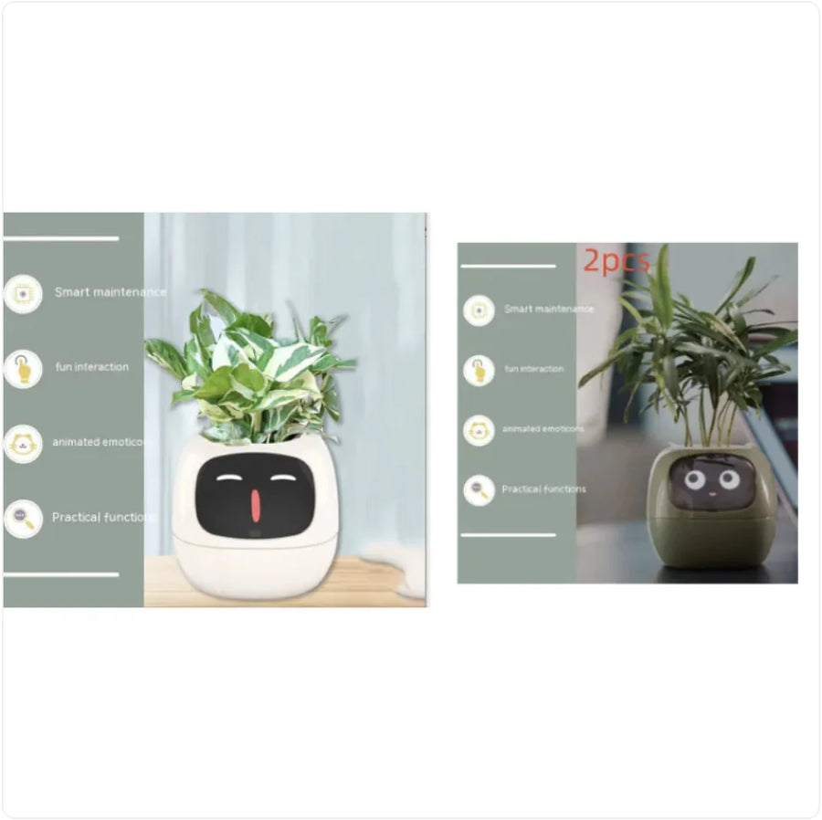 Smart Planter with AI: 49 Expressions, 7 Sensors for Easy Plant Care