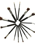 Set of 15 Professional Synthetic Makeup Brushes