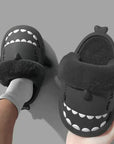 Winter Plush Shark Slippers