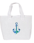 AnemosS Anchor Patterned Beach Bag